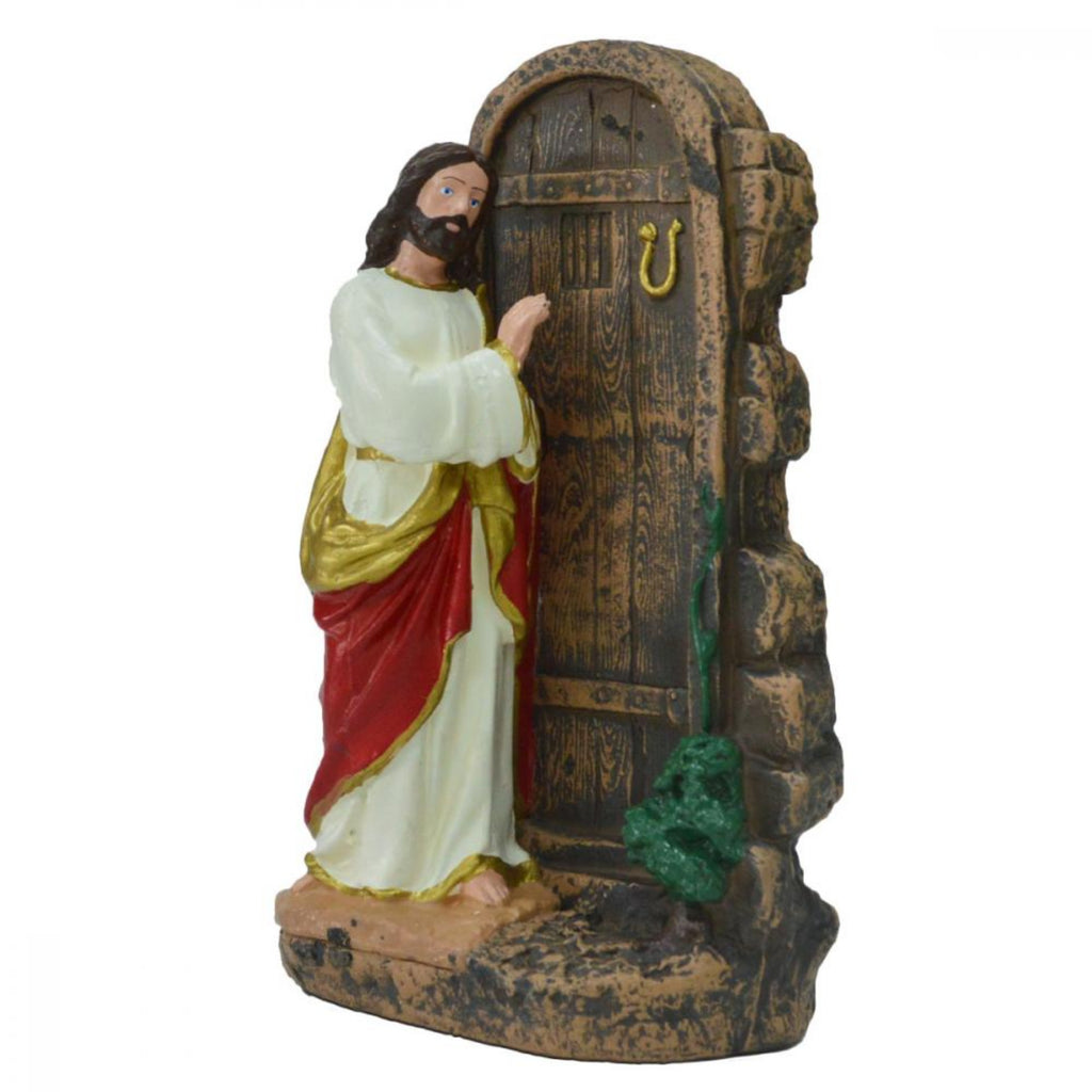 Jesus Knocking at the Door Statue - 8 inch - Shatterproof Material
