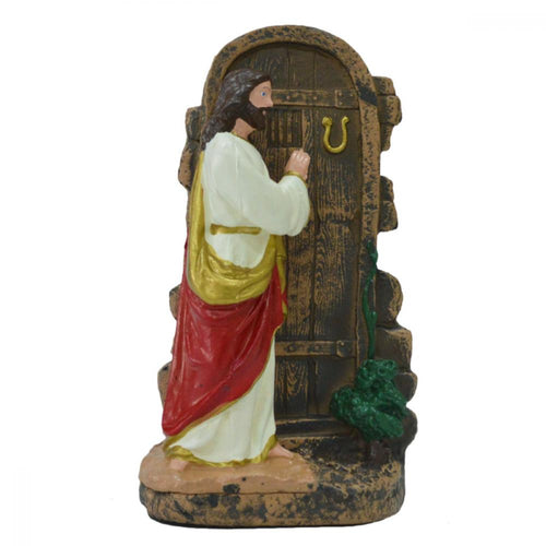 Jesus Knocking at the Door Statue - 8 inch - Shatterproof Material