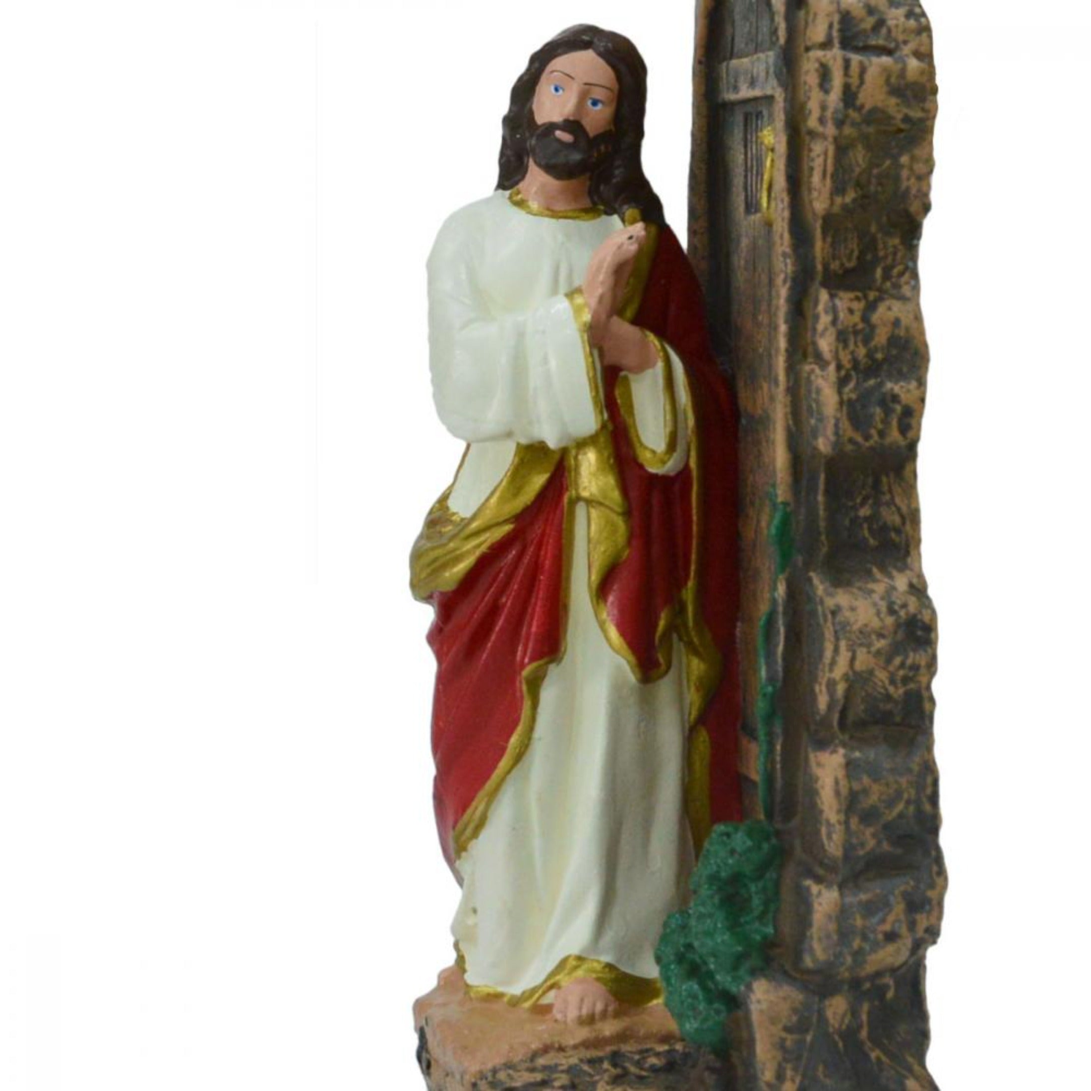 Jesus Knocking at the Door Statue - 8 inch - Shatterproof Material