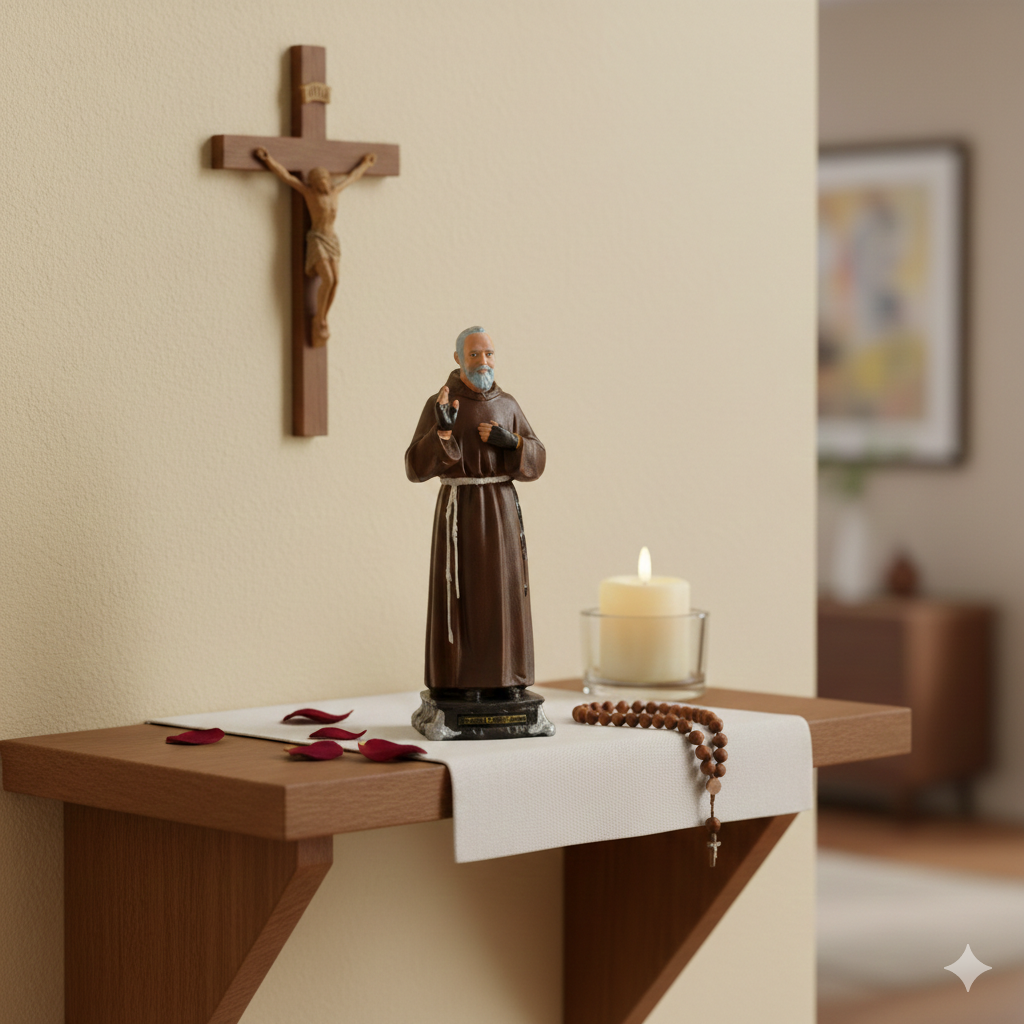 Padre Pio 8" Statue - Shatterproof Material