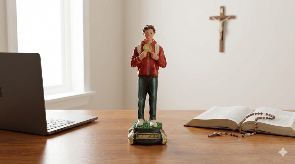 St Carlo Acutis 12" Statue - Shatterproof Material