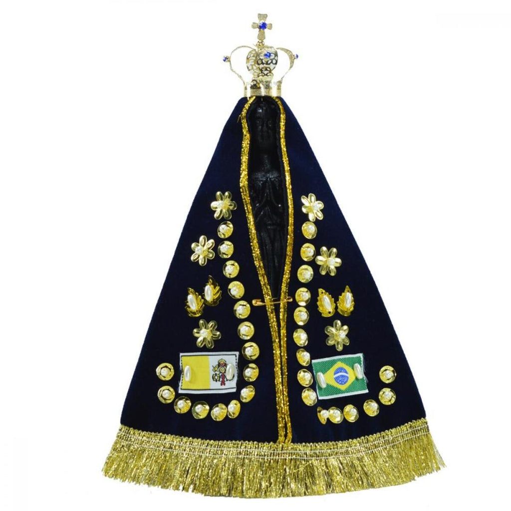 Our Lady of Aparecida with Mantle 7.5" Statue - Shatterproof Material