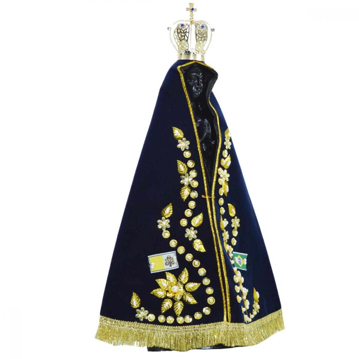 Our Lady of Aparecida with Mantle 7.5" Statue - Shatterproof Material