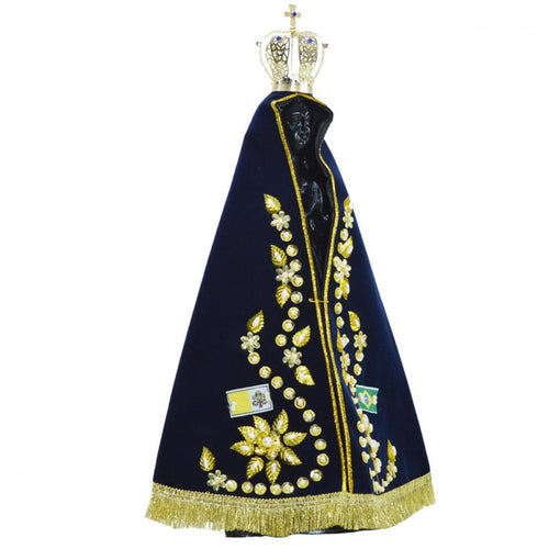 Our Lady of Aparecida with Mantle 7.5" Statue - Shatterproof Material